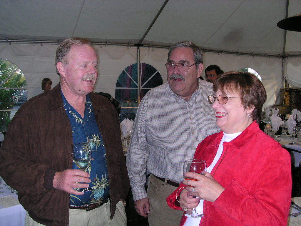 Commander Tom McCrystal with Bill and Judy Morse