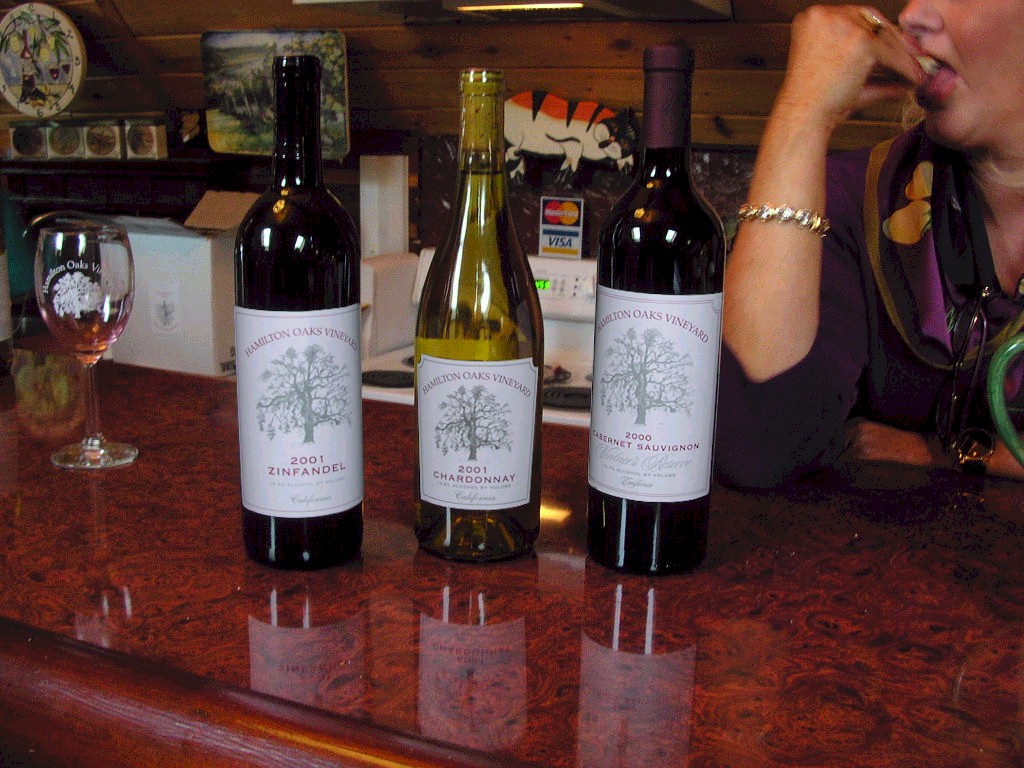 Hamilton Oaks 2001 wines.
Zinfandel, Chardonny and Cabernet Sauvignon